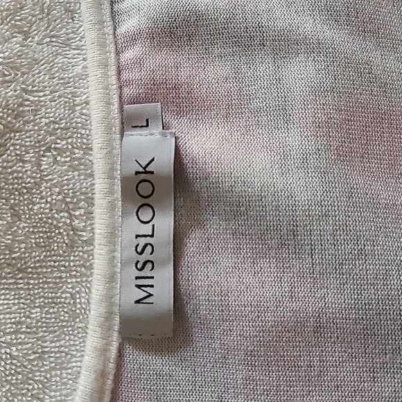 Long sleeve multicolored jewel toned women's top. MissLook, size large. - Picture 2 of 8